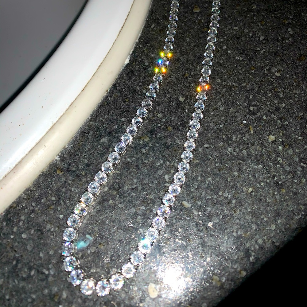 20” 5mm Round Cut Tennis Necklace (Cubic Zirconia)